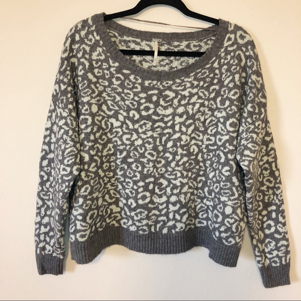 Free People leopard sweater
